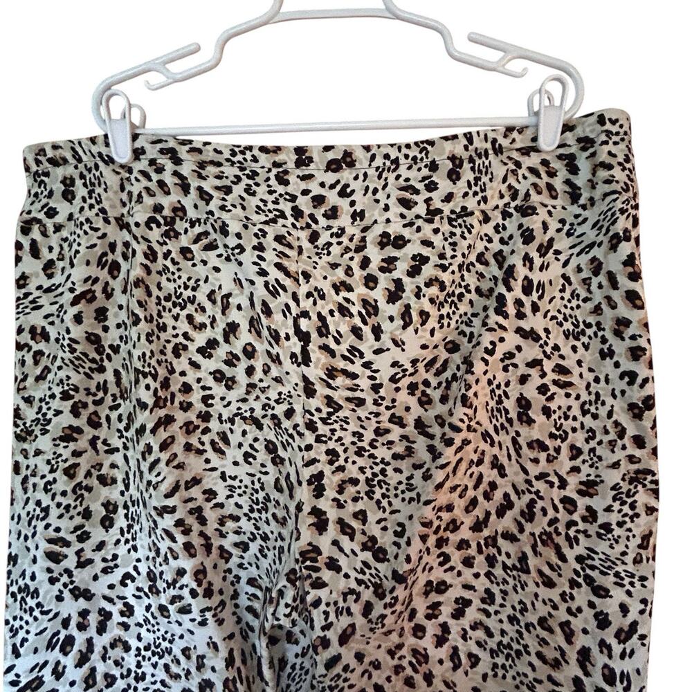 Lifestyle Attitude Cheetah Print Pants Leopard Animal Straight Ankle Leg Sz. 20W - Picture 8 of 12